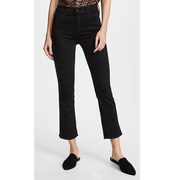MOTHER The Insider Crop Straight Black Jeans in Not Guilty Size 26 - Picture 2 of 8
